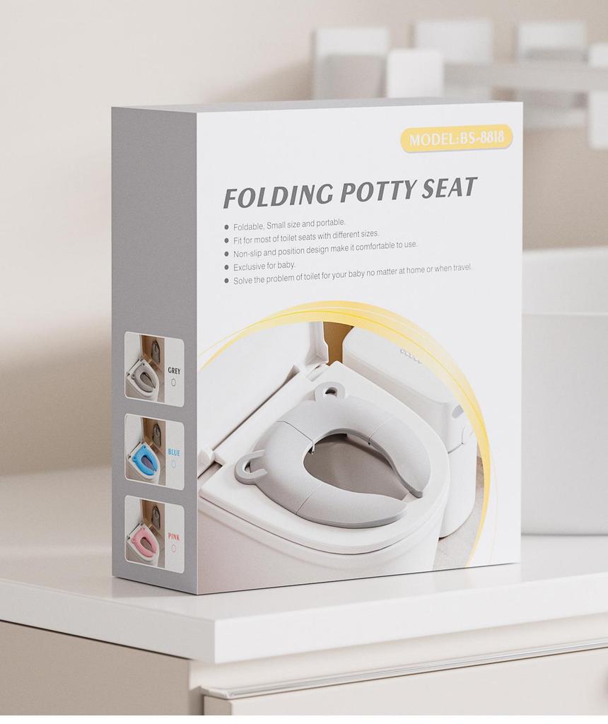 Compact Children's Travel Toilet Seat Pad - Foldable for Easy Storage