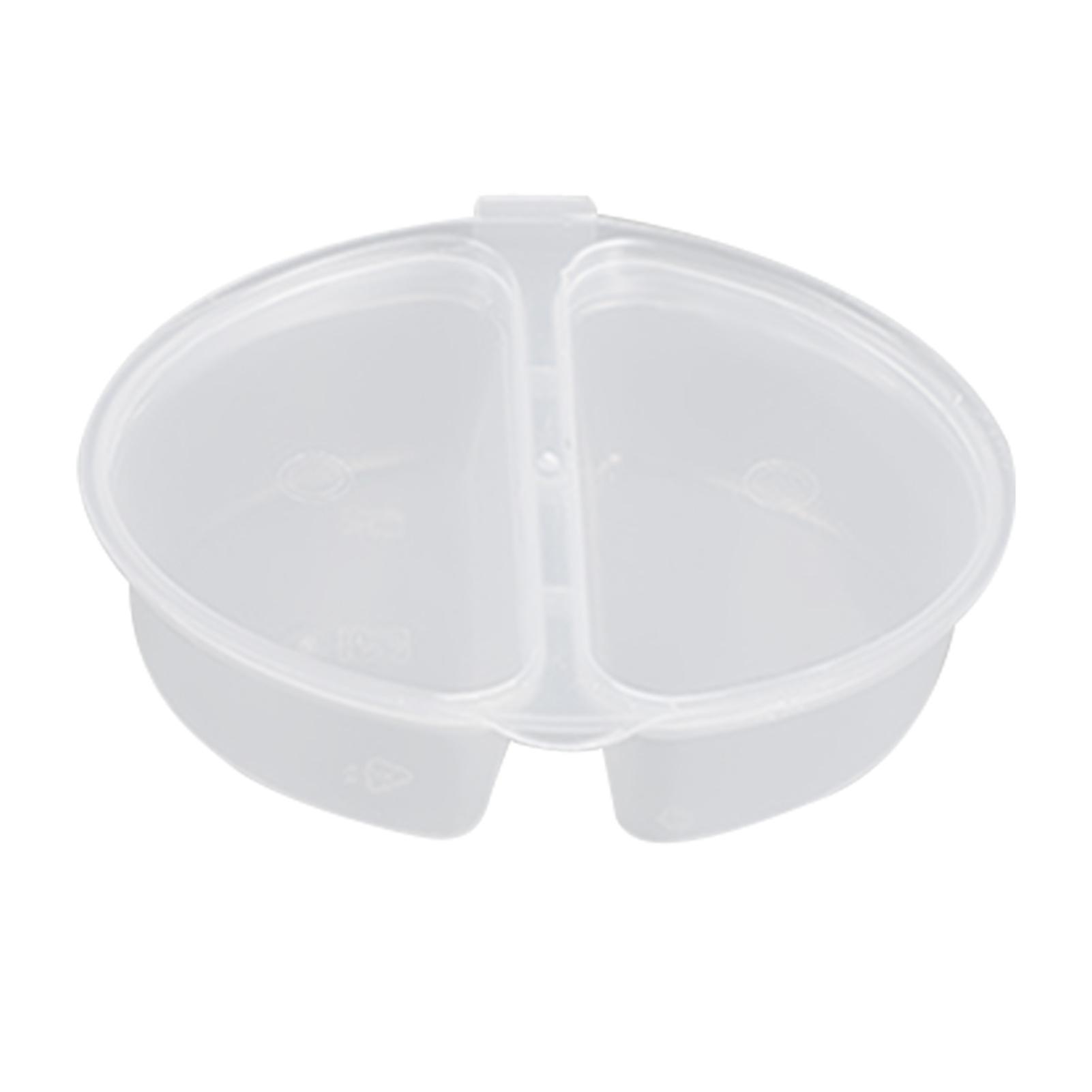 

50/100pcs Disposable Container For Condiments Large 2 Compartment Snack Containers For Sampling 50Pcs