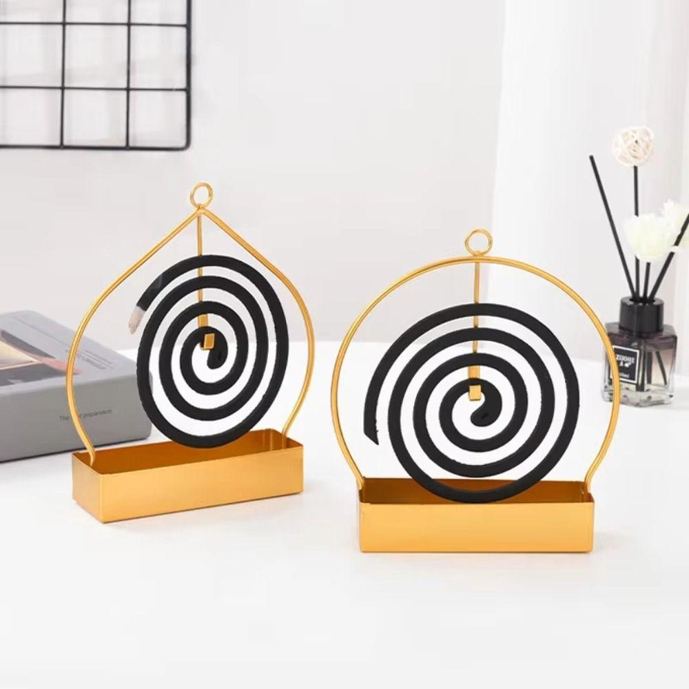 With Tray Mosquito Repellent Incenses Rack Coil Incense Burner Frame  for Household Bedroom Patio