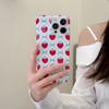 Ins Blue Bow Strawberry Pendant Is Suitable for Apple 16 Mobile Phone Case iPhone17promax New 15/14.