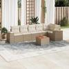 VidaXL Garden Lounge Set with Cushions 7 Pcs, Sofas and Patio Table, Outdoor Furniture Set Patio, Beige 3257787