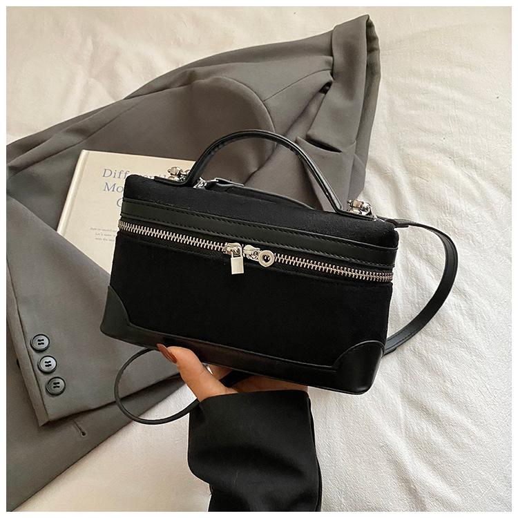 Fashion Retro Contrast Casual Handbag Bag Women's 2025 New Versatile Box Bag Fashion Crossbody Bag