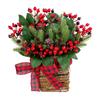 Door Hanger Basket Wreath,  Winter Wreath For Front Door,  Hanging Basket Wreath With Berries Branches Cones For Indoor Outdoor Decoration