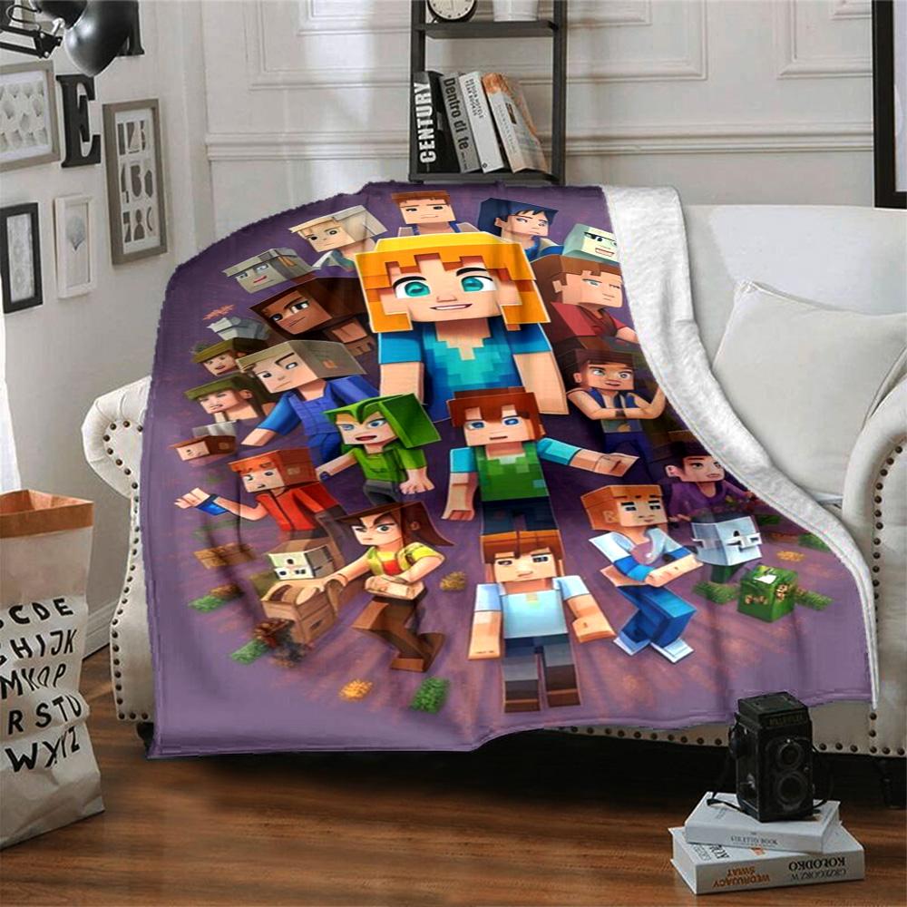 Minecraft Blanket Warmthful Decor Great for Bed Livingroom Office All-Season Use Stylish Decor Best Holiday Gift for Friends Family