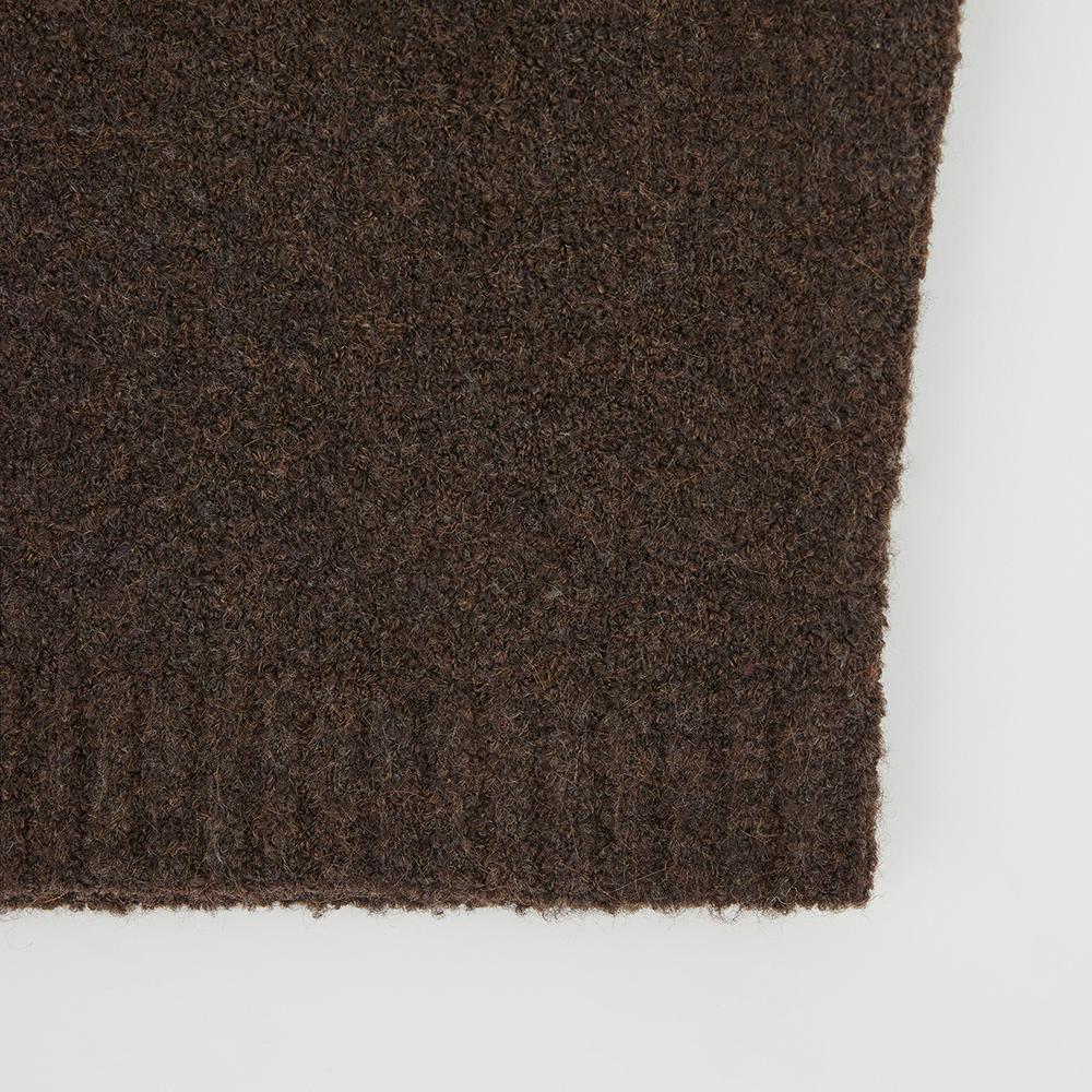 NOIRER Boucle V-Neck Oversized Sweater (Multi Brown)
