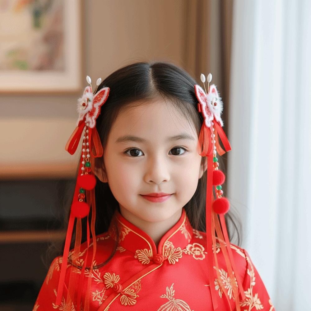 Elegant Tassel Hairpin Cute New Year Hair Accessory Traditional Chinese Hair Clip  Cosplay Events