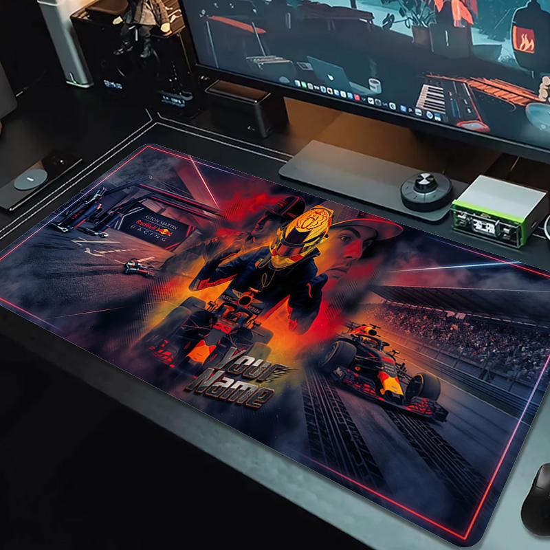 Max Verstappen Custom Name Large Size Mouse Pad Large Gaming Table Cushion Non-slip Laptop Tablet Big Mousepad XXL Mat Mini PC Playmat With Lock Edge