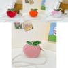 Peach Fruit Cute Shoulder Bag For Girls With Pearl Chain Strap Ideal For Daily Use