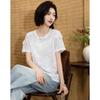 Demana 3D Butterfly Embroidered Round Neck T-Shirt