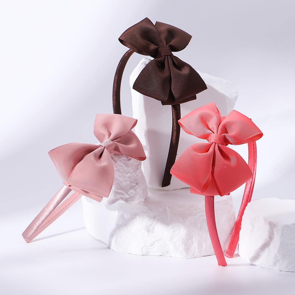 

3pcs Cute Hair Bows with Hairbands Grosgrain Ribbon Bows Headbands for Girls Children Kids Hair Accessories