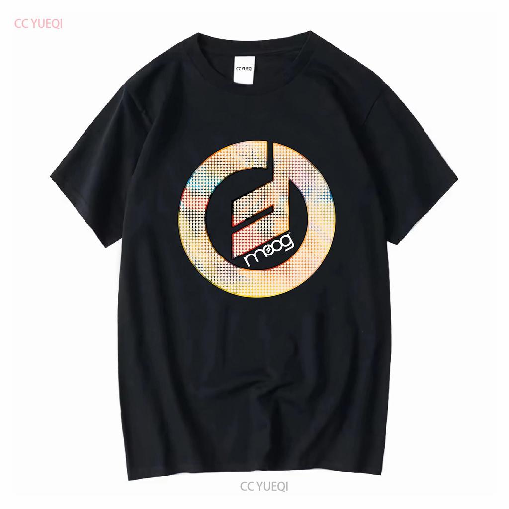 T-shirt da uomo con logo audio sintetizzatore Moog Music divertente taglia americana S-5XL vintage lavata top per l'uso quotidiano leggermente