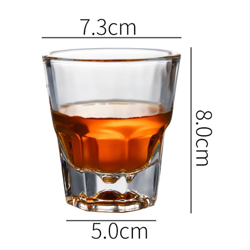 

145ml Wine Glasses Coffee Cups Octagonal Bottom Mountain View Thick Glass Thermal Insulation Design Water Dispenser Beer Cups foam box pack