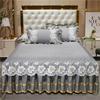 European Style Cotton Lace Bed Skirt Anti Slip Ximengsi Bed Cover Single Piece Thick Mattress Cover Three Piece Set