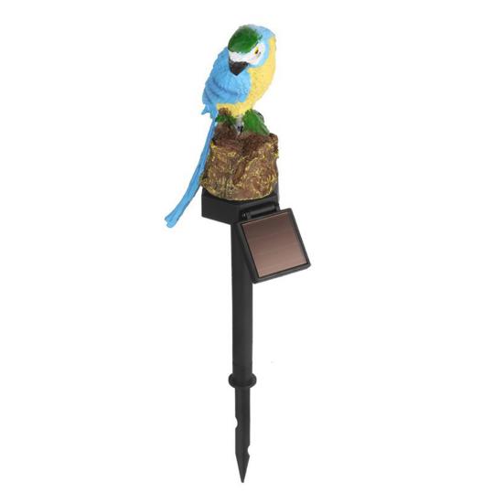 Solar Parrot Garden Light, Outdoor Resin LED Lawn Lamp, Cute Animal Yard Decor for Pathway Patio, Waterproof Landscape Night Light