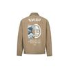 Giacca Oversize Uomo SS24 Ricamo Onda E Stampa Fiore di Famiglia Giubbotti Uomo Beige 2ESHTM4JK7009LFSN