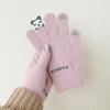 Panda Finger Warm Touch Screen Gloves Five Fingers Cartoon Cute Student Couple Riding Girl Autumn and Winter Cold Protection