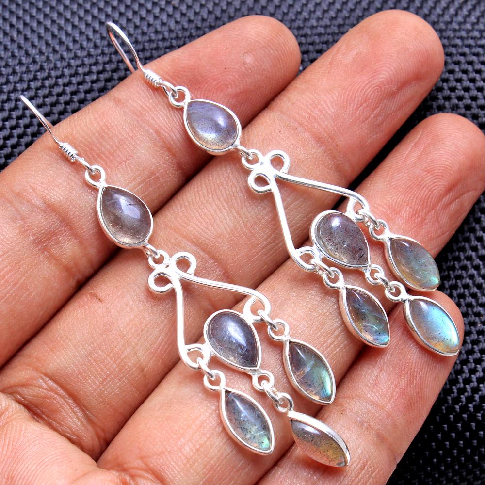 Moonstone Silver Earring, 925 Sterling Silver Handmade Jewelry, Silver Earring, Dangle Earring, Women Jewelry, Statement Jewelry