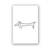 Picasso Minimalist Animal Dog and Peace Dove Canvas Painting Wall Art Pictures Posters and Prints for Living Bedroom Home Decor