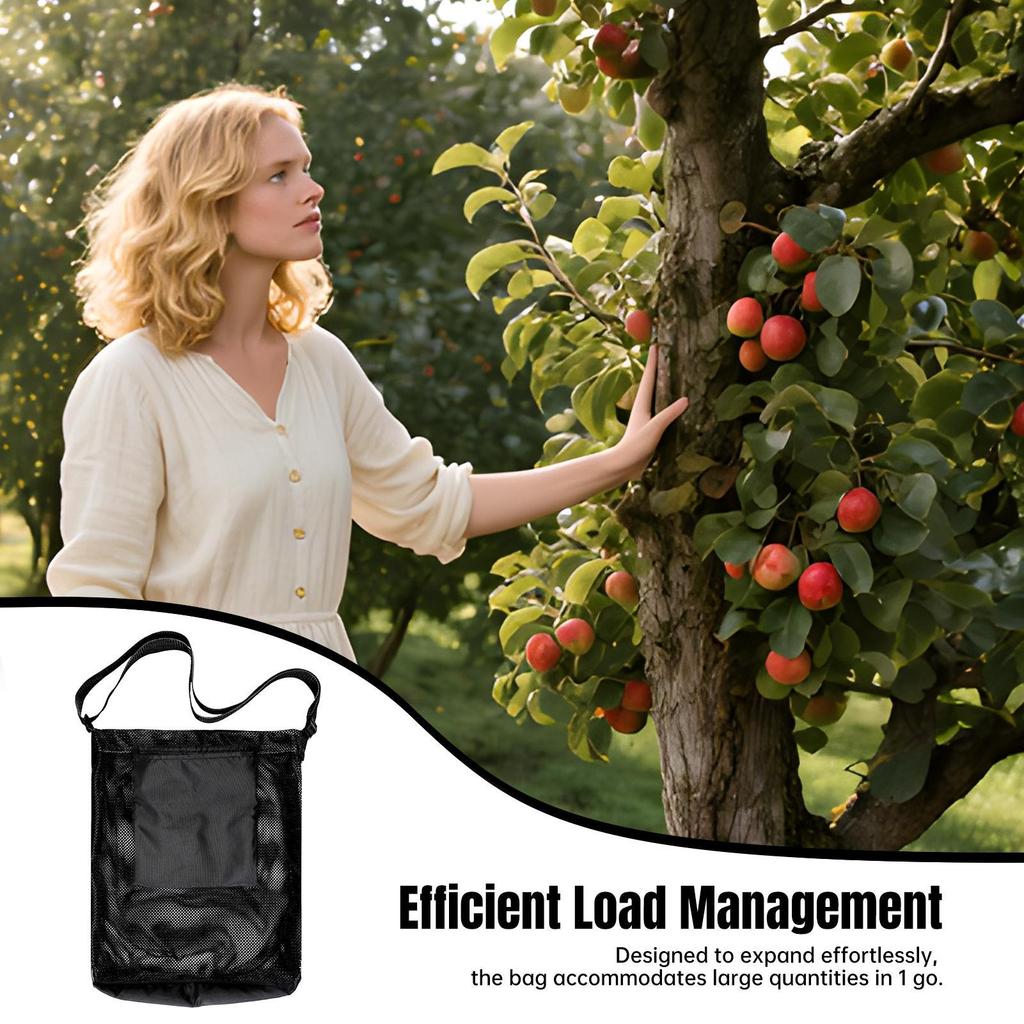 Mushroom Hunting Bag Mesh Mushroom Collecting Bag with Adjustable Strap Portable Foldable Pouch for Collection Hunting Storage