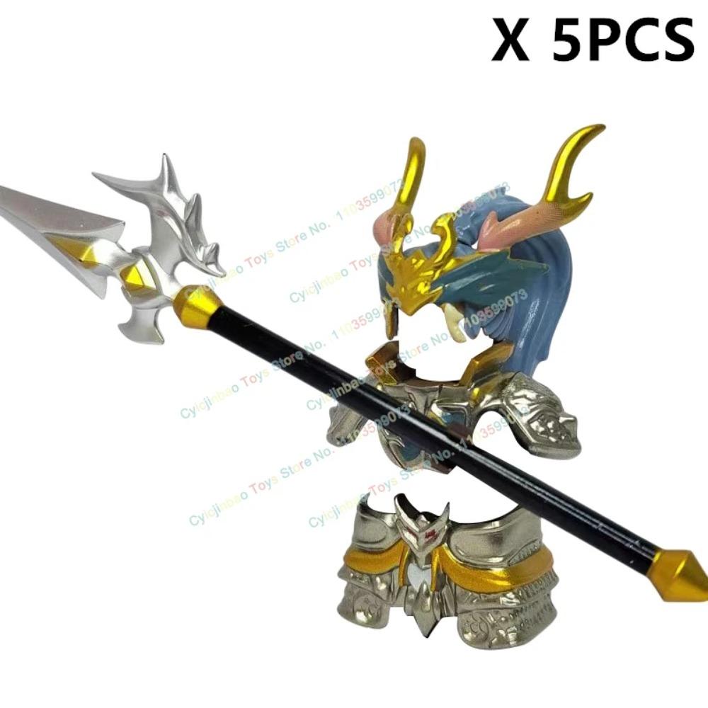 Chinese Ancient Time Action Figures Late Qin Early Han Han Xin General Silver Armor Dragon Spear Building Blocks Accessories Toy
