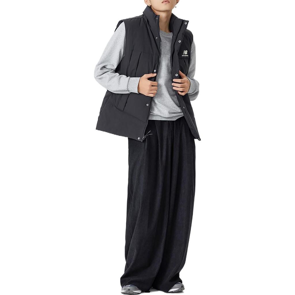 New Balance Down Vests Men's Black Stand Collar Thickened And Fleece Lined Other AMV24360-BK