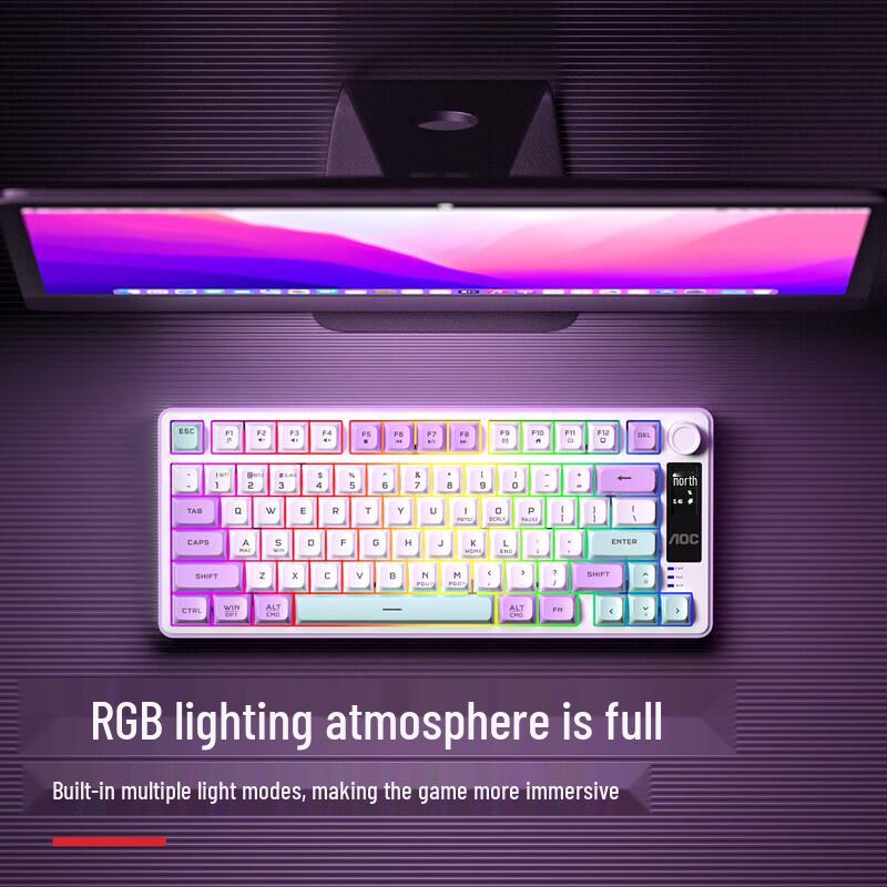 AOC GK300 Tri-Mode RGB Mechanical Feel Keyboard