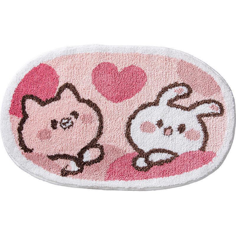 Cartoon Floor Mat Toilet Toilet Absorbent Kitchen Bathroom Non-slip Mat Door Entry Floor Mat Bedroom Carpet Floor Mat
