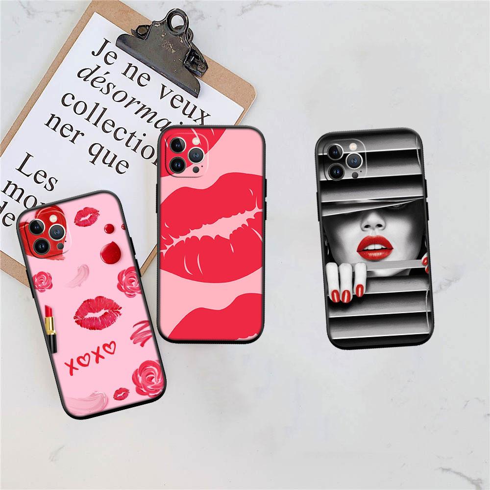 Sexy red lips New High-End Shell Phone Case for iPhone SE X XS XR 16E 11 17 Pro Max 8 7 6 6s Plus