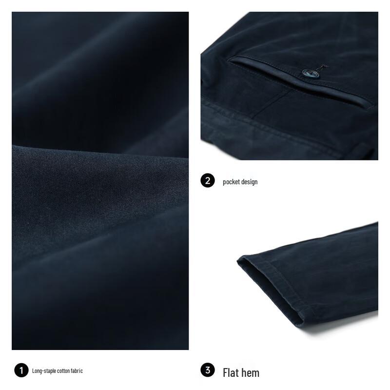 SEPTWOLVES Men's Casual Garment-Dyed Straight-Leg Long Pants