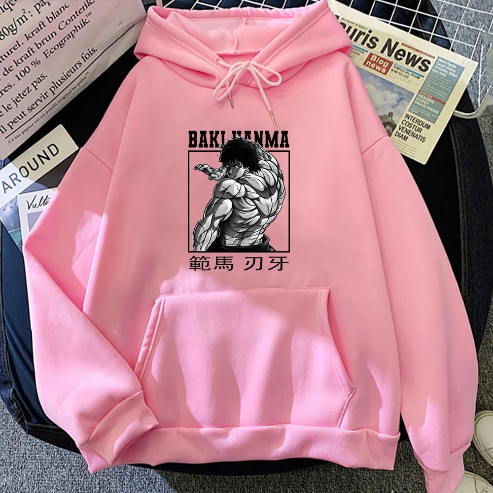 Japan Anime Grappler Baki Hanma Yujiro Dou Manga Hoodie Men Women Printed Sweatshirt Long Sleeve Hooded Pullover Male Streetwear