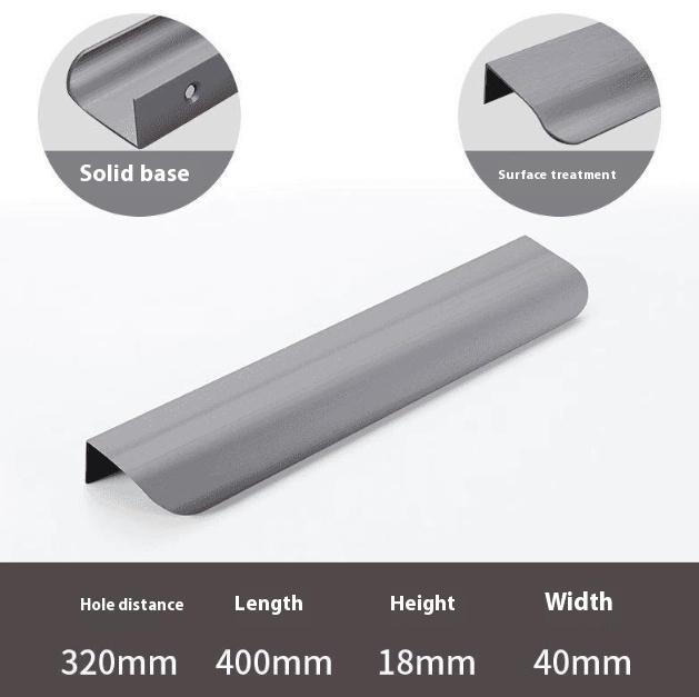 Verborgene Metall-Schubladengriffe, Moderne Schrankbeschläge für Kleiderschrank und Schubladen, 8 cm - 50 cm