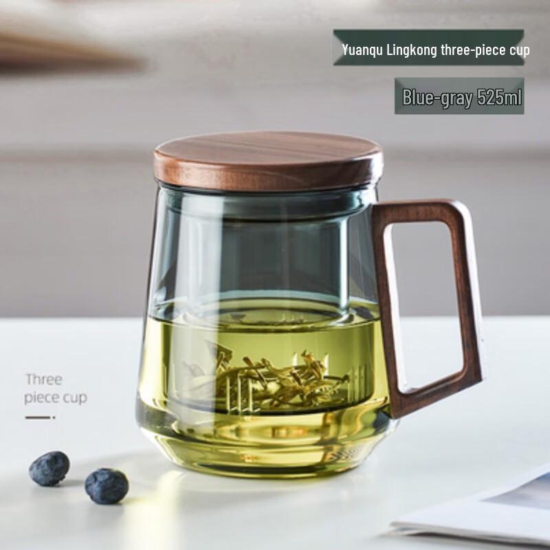 Glass Tea Infuser Bottle with Wood Handle