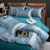 2025 New European Light Luxury Jacquard Four-piece Set, Satin Silk Quilt Cover, Bed Sheet Single Double Four-piece Set