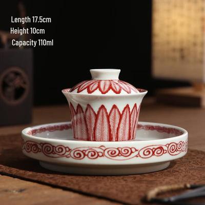 Chaxun Vintage Blue and White Ceramic Gaiwan