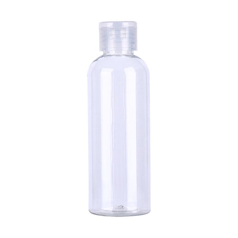 10ml, 30ml, 50ml, 100ml Transparent PET Flip-Top Travel Cosmetic Liquid Bottle