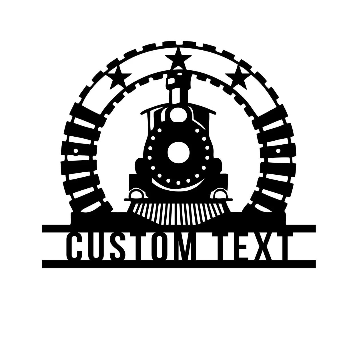 

Custom Train Sign Metal Wall Art Personalized Locomotive Gift for Kids Room Decor Birthday
