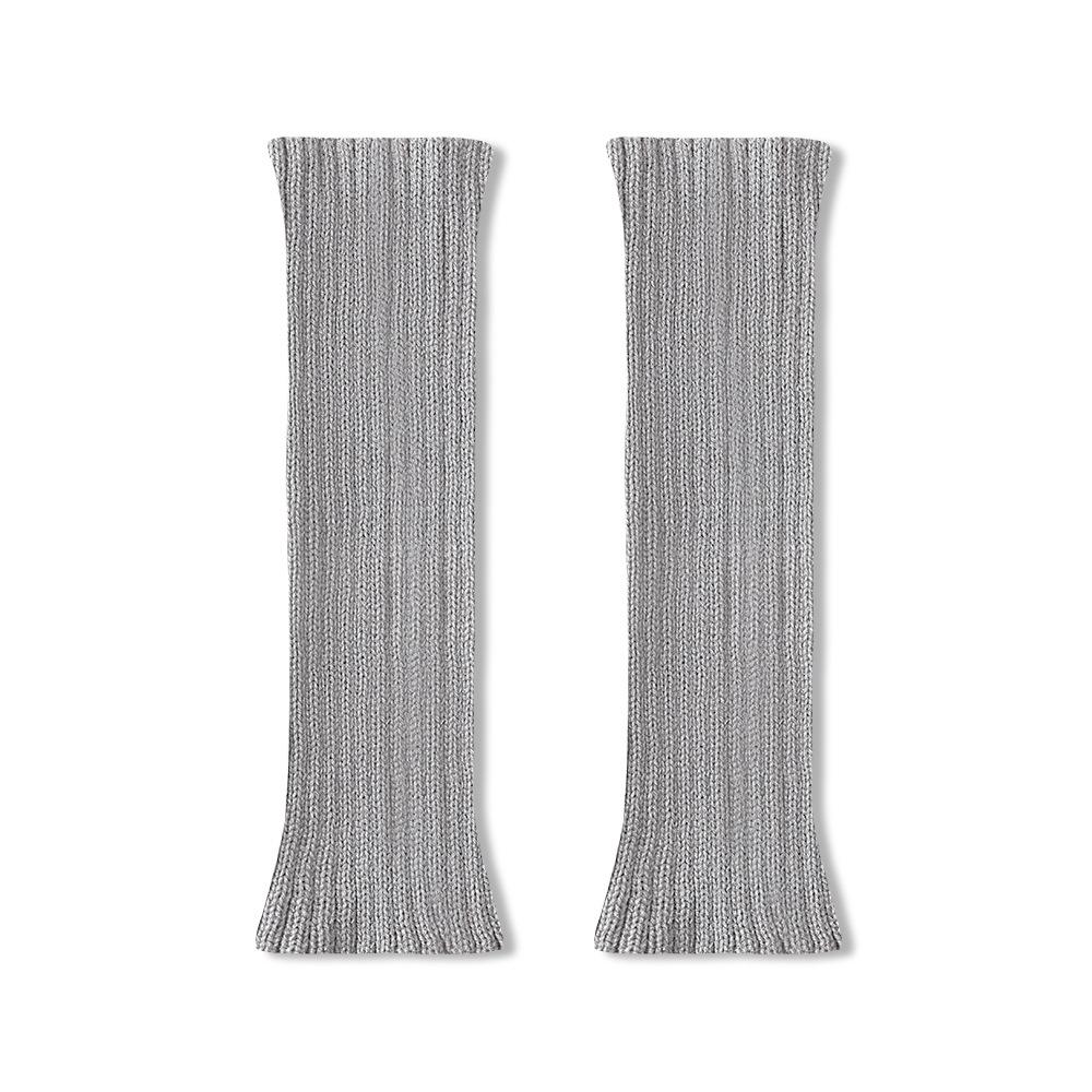 Knitted Sock Snow Boots for Women In Spring and Autumn, Grey Leg Warmers for The Calves, and Warm Pile Socks for Autumn and Winter