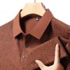 Herren Frühling und Sommer Dünner Abschnitt Einfarbig Revers Stretch Lose Vielseitiges Hemd Erfrischendes Poloshirt Kurzarm