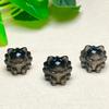 "Silver Obsidian Nine-Tailed Fox Pendant Bracelet Accessory”