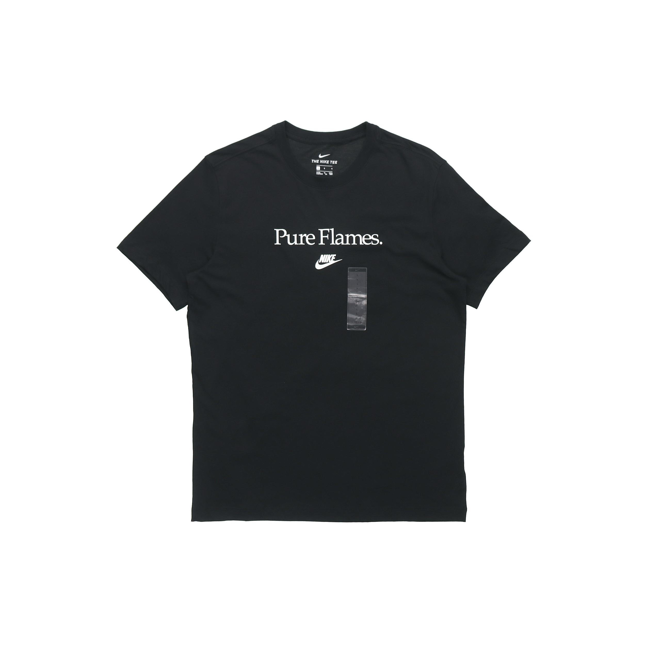 Nike Alphabet Printing Round Neck Short Sleeve Black Men s CK9768-010 S