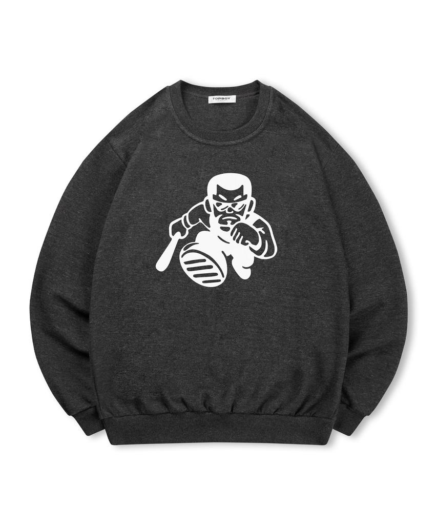 TOPBOY [Non-Fleece Or Fleece] Gorilla Print Sweatshirt (C Type)