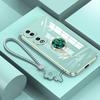 Honor 90 Case Luxury Diamond Ring Cover For Honor 90 Pro 50 70 Lite X9a Phone Case With Flower Lanyard Plating Cases Honor90 5G