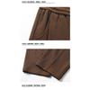 Mens Heavyweight Slant Cut Loose Vertical Drape Casual Sports Long Sweatpants