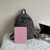 Solid Color Padded Coat Backpack Nylon Student Schoolbag Space Cotton Shoulder Bag  Lady/Girls