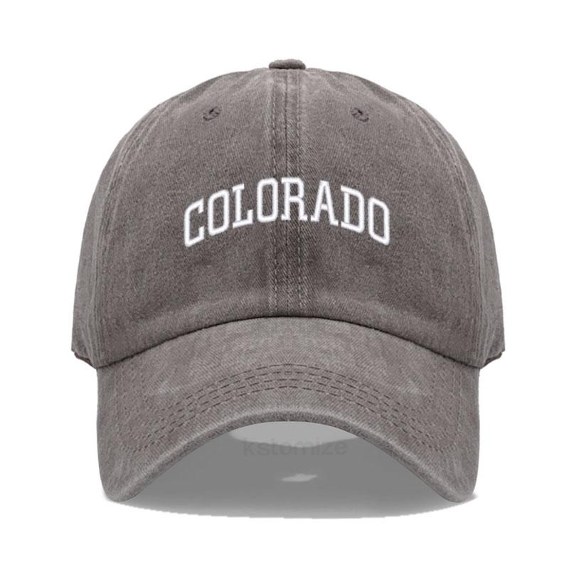 Cappellino da baseball unisex in morbido cotone con ricamo LETTERA COLORADO Regolabile Unisex Cappellini Sportivi Casual per Donne Uomini