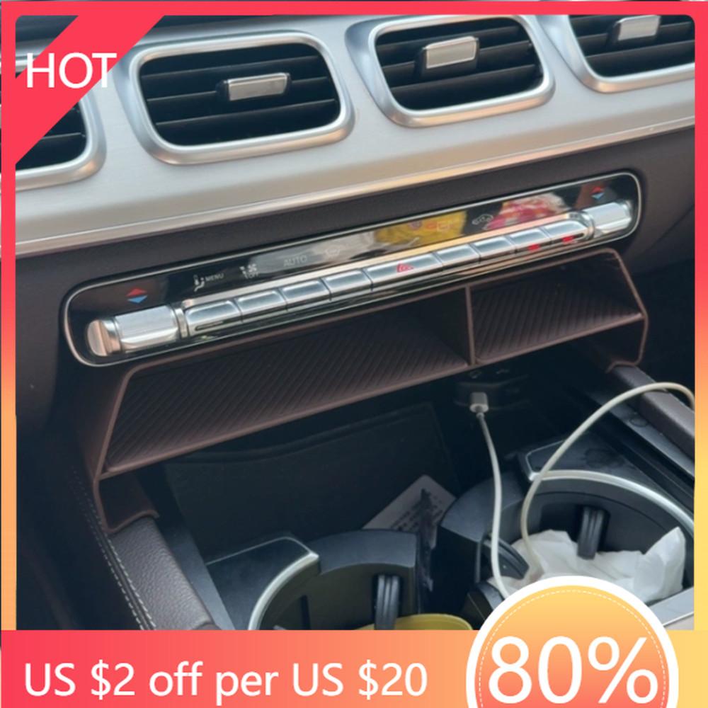 2025 Hot Racing Grills Car Central Control Storage Box Organizer Container Holder Tray For Mercedes Benz GLE GLS CLASS GLE350 GL colore verde erba