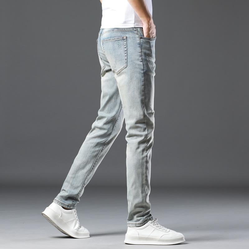 New Summer Jeans Slim Nine-point Casual Long Pants for Men