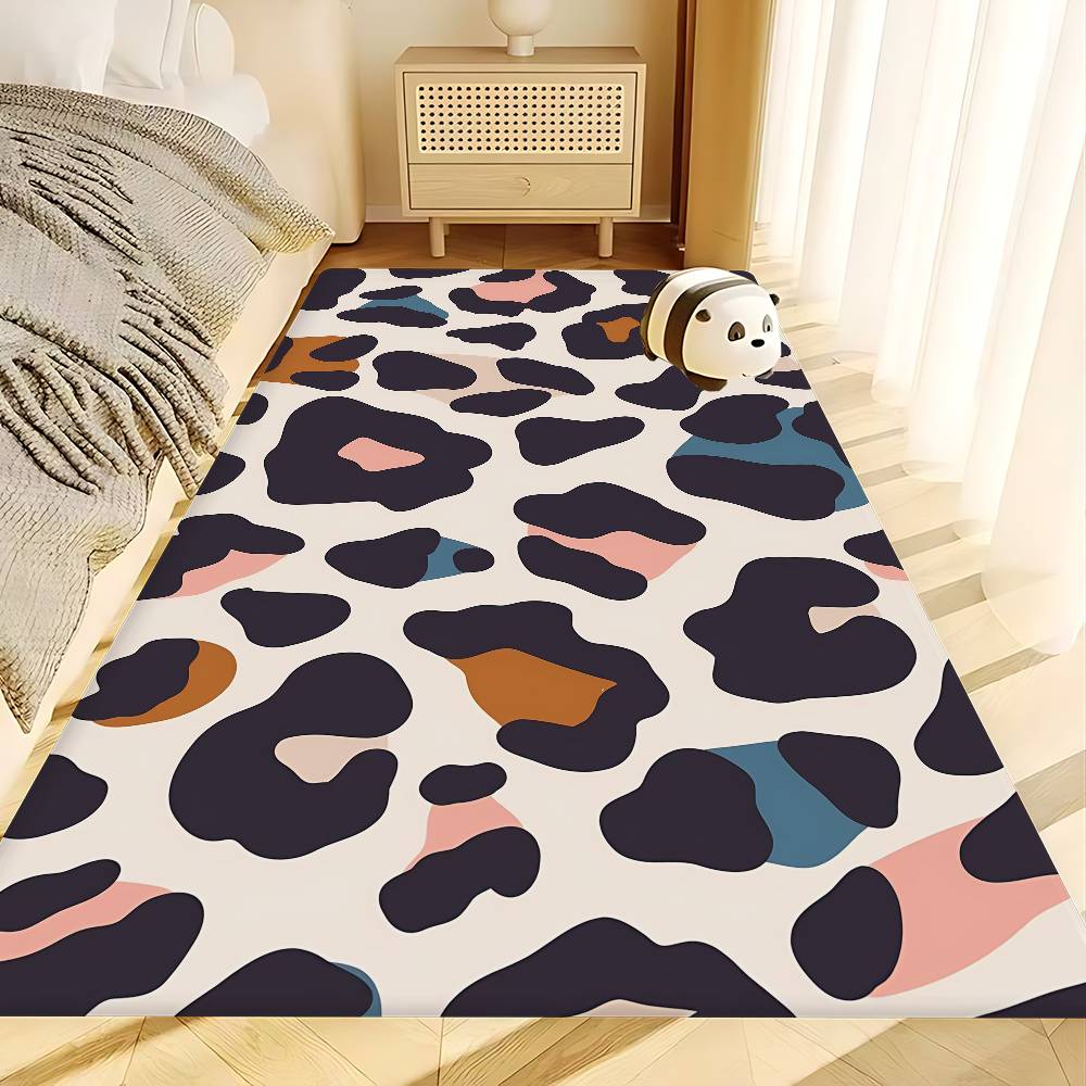 Fashion Leopard Print Bathroom Mat Kids Room Bedroom Decoration Balcony Anti-Slip Doormat Living Room Welcome Rug