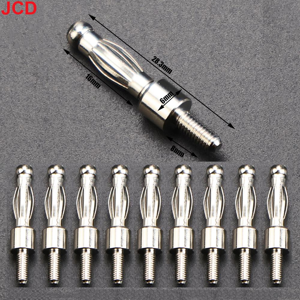 

JCD 10pcs Male Plug Jig 4MM Banana Plug With Screw Teeth M3/M4 Threaded Pressure Rod Head Welded Lantern Plug Fixture Accessory