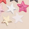 7pcs Sequined Star Patch Sewing/Stick On Fabric Applique Popular Garment Accessories For Creative Craft Project Decors